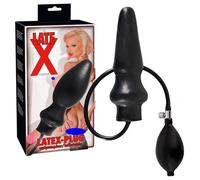 faro anal inflable de látex negro tapón anal butt tapa dilatadora