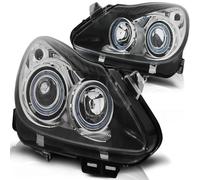 Faro Angel Eyes Combinado Tuning Tec Para Opel Corsa D 06-11 Negro