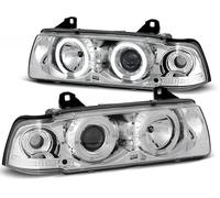 Faro Angel Eyes Cromado Tuning Tec Para BMW Serie 3 E36 Limo Touring 90-99