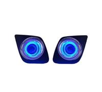 Faro Antiniebla para Toyota para RAV4 2009-2012 Luz Antiniebla LED Halógena Lámpara Circulación Diurna Angel Eyes Luz Diurna DRL Cables Botón Interruptor Antiniebla Delantero(Yellow Blue Ring)