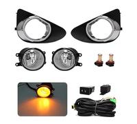Faro Antiniebla para Yaris Hatchback DRL 2012 2013 2014 Luz Antiniebla Lámpara Circulación Diurna Luz Diurna Blanca Amarilla Impermeable Cables Relé Antiniebla Delantero(Led Yellow)
