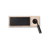 Faro Barcelona 20062 - MOOD RCT Aplique negro y madera con lector