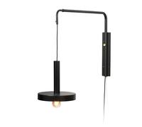 Faro Barcelona Aplique extensible Whizz negro y oro satinado