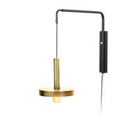 Faro Barcelona Aplique extensible WHIZZ 20168 en oro satinado y negro