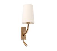Lampara aplique FARO Barcelona 29683-20 REM READER Oro viejo/Beige