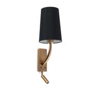 Faro Barcelona 29683-21 - REM Aplique oro viejo mate/negra con lector LED