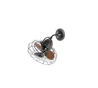 Faro Barcelona 33715 - KEIKI Ventilador de techo de estilo industrial sin luz ø45cm Marron 3 Palas