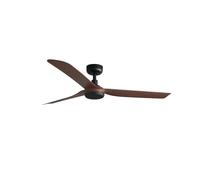 FARO BARCELONA Ventilador de techo Punt M DC, negro/madera oscura