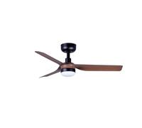 FARO BARCELONA 33823-1TW - MINI PUNT S LED Ventilador negro/madera oscura DC