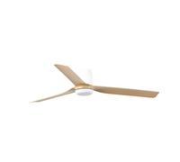 FARO BARCELONA 33829 - PUNT TUB M Ventilador blanco/madera clara DC