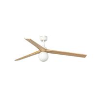 FARO BARCELONA 34279-11L - KLIM L Ventilador blanco/madera roble DC E27