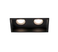 Faro Barcelona 40125 - HYDE SQ 2L Empotrable negro cuadrado