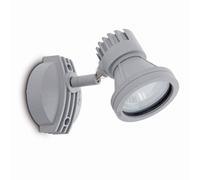 FARO BARCELONA Aplique de exterior Mini-Project, gris, aluminio, GU10
