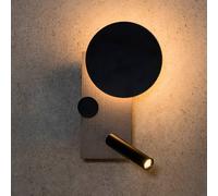 FARO BARCELONA Aplique de pared LED Klee, gris, versión izquierda