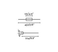 Faro Barcelona 63177 - EACO 2 Aplique blanco