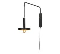 Faro Barcelona 20167 - WHIZZ Aplique extensible negro y oro satinado