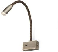 Lampara Led aplique FARO Barcelona 62704 LEAD Oro viejo/Marron