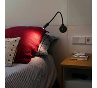 FARO BARCELONA Aplique LED Pixie con brazo flexible, negro True