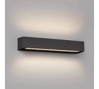 FARO BARCELONA Aplique para exterior Doro, gris, aluminio, ancho 38 cm, 2 luces. EC:EPREL:1114592