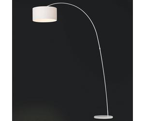 FARO BARCELONA Decorativa lámpara de arco PAPUA, blanco True