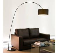 FARO BARCELONA Decorativa lámpara de arco PAPUA, negro