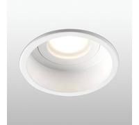 FARO BARCELONA Foco empotrable Hyde de 1 luz, marco redondo, IP44, blanco