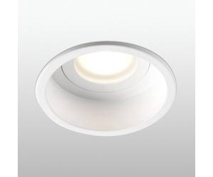 FARO BARCELONA Foco empotrable Hyde de 1 luz, marco redondo, IP44, blanco