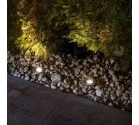 FARO BARCELONA Foco empotrable LED básico, color níquel, Ø 9 cm, aluminio/acero inoxidable