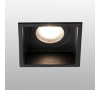 FARO BARCELONA Foco empotrado Hyde 1 luz marco angular IP44 negro