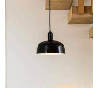FARO BARCELONA Lámpara colgante Tatawin, negra, cristal, Ø 18,4 cm