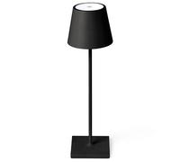 FARO BARCELONA Lámpara de mesa LED Toc cargador USB, IP54, negro True