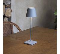 FARO BARCELONA Lámpara de mesa LED Toc con cargador USB IP54 gris EC:EPREL:1078063