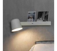 FARO BARCELONA Lámpara de pared Tila, cabeza giratoria, blanco