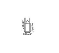 FARO BARCELONA Lámpara sobremuro Kila, gris oscuro/ámbar, aluminio/vidrio, altura 40 cm