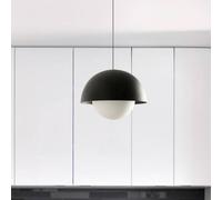 FARO BARCELONA Marisol lámpara colgante LED, negro, acero/vidrio, Ø 30 cm