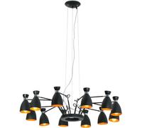 Faro Barcelona 20048 - RETRO 12L Colgante negro y cobre