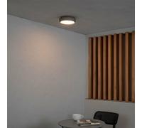 FARO BARCELONA Plafón para exterior Anga LED, gris oscuro, hormigón, Ø 24 cm True