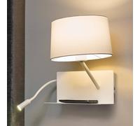 FARO BARCELONA Práctico aplique de pared con brazo de lectura LED
