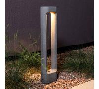 FARO BARCELONA Tótem luminoso LED, gris, hormigón, altura 61,1 cm