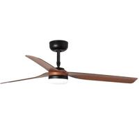 Faro Barcelona 33817-21 - PUNT LED Ventilador de techo negro/madera oscura con motor DC