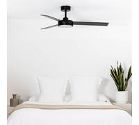 FARO BARCELONA Ventilador de techo LED Barth con lámpara, negro