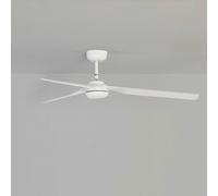 FARO BARCELONA Ventilador de techo Punt M, blanco, CC, silencioso, Ø 130 cm, control remoto