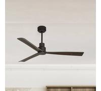 FARO BARCELONA Ventilador techo Nassau DC, 3 palas, marrón oscuro