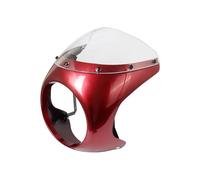 Faro Carenado Pantalla Decoración Lámpara Accesorios Universales Repuestos Motocicleta Parabrisas Para Moto Cafe Racer Carenado(Red)