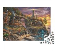 Faro CliffsideRompecabezas Clásico De 1000 Piezas Cartón Reciclado Costa Otoño Coordinación Ojo-Mano Adolescentes 12+, Tiempo Libre, Regalo De Cumpleaños 52x38cm/1000pcs