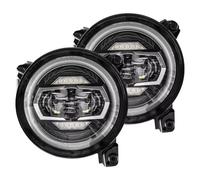 Faro Coche Compatible Con Jeep Para Wrangler JL 2018 2019 2020 Faros Delanteros Redondos De 9 Pulgadas Luces Altas Y Bajas Con Luz De Giro DRL Halo