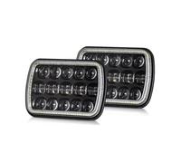 Faro Coche Compatible Con Jeep Para Wrangler YJ 1987-1995 Para Cherokee Para XJ 1984-2001 Para Comanche MJ 1986-1992 Faros Delanteros Rectangulares Accesorios