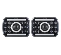 Faro Coche Compatible Con Jeep Para YJ Para Wrangler 1987-1995 Para XJ Para Cherokee 1986-1992 Conjunto De Faros Delanteros De 5 X 7 Pulgadas Y 7 X 6 Pulgadas