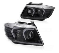 Faro Combinado 3D Angel Eyes LED Para BMW Serie 3 E90 E91 05-08 Negro