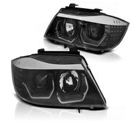 Faro Combinado 3D Angel Eyes LED Para BMW Serie 3 E90 E91 05-08 Negro